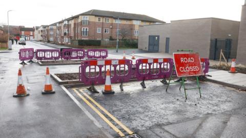 The roadworks in Middlesbrough