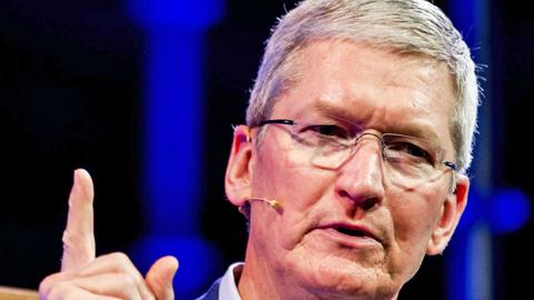 Tim Cook wags a finger