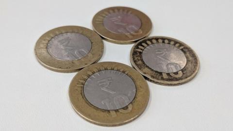 The 10 rupee coins