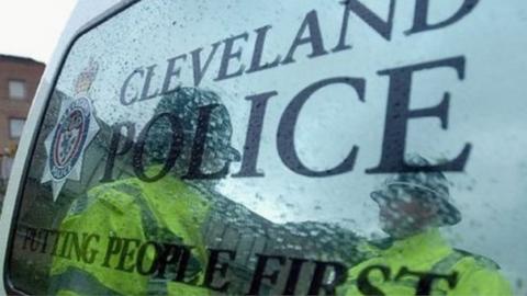 Cleveland Police logo and reflection