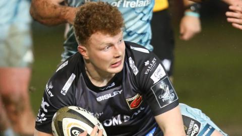 Aneurin Owen in action for Dragons