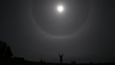 Moon and ring