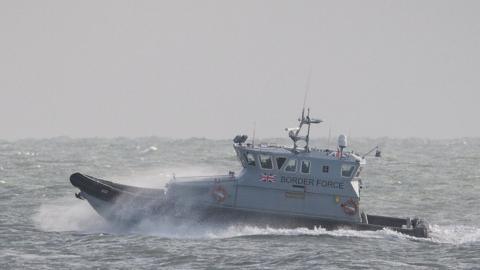 Border Force patrol boat on previous mission