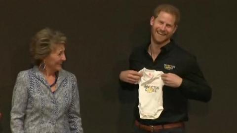 Prince Harry receives Invictus Games baby-gro