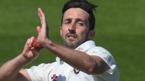 Ben Sanderson bowls for Northants