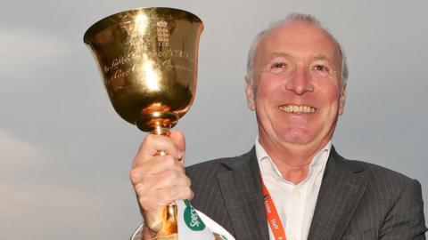 Derek Bowden with the County Championship Trophy