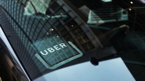 An Uber taxi in Manhattan, New York City, 14 June 2017