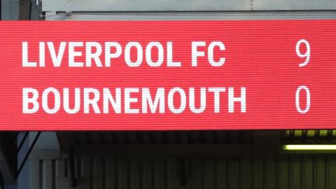 Liverpool beat Bournemouth 9-0