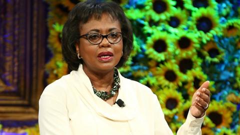 Anita Hill speaking at the Fortune Most Powerful Women Summit 2016