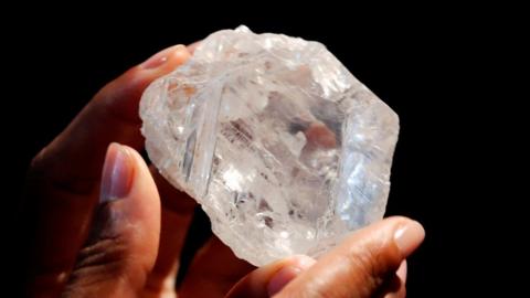 "Lesedi La Rona" diamond at Sotheby's in New York