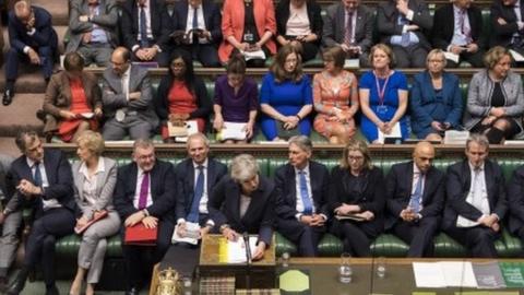 The Conservative benches in the House of Commons