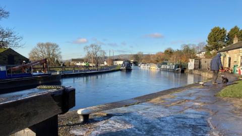 Ice near the canal