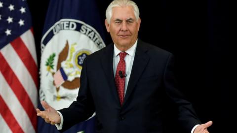 Rex tillerson speaks to employees 3 May 2017