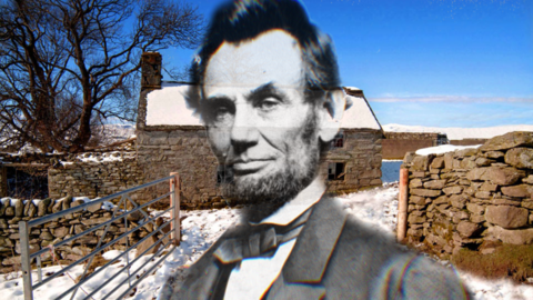 Abraham Lincoln a ffermdy Bryngwyn