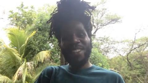 Chronixx being interviewed at his home in Jamaica