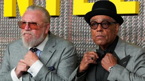 Cast members Ray Winstone and Giancarlo Esposito attend the premiere of the TV series "The Gentlemen" in London, Britain March 5, 2024