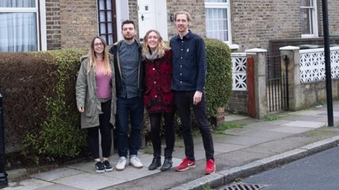 Courtney and Alex McClure, Amy Mitchell and Carl Colston