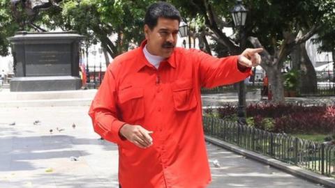 The president during his weekly show, Sundays with Maduro