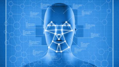 Stock image of facial recognition