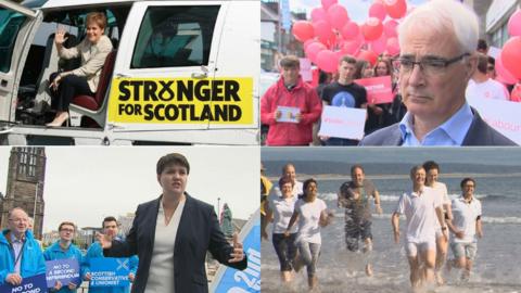 Nicola Sturgeon, Alistair Darling, Ruth Davidson and Willie Rennie