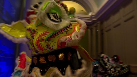 A dragon celebrating Chinese New Year