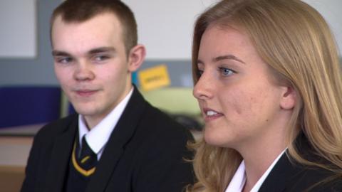 Robert and Abbie from Magherafelt High School