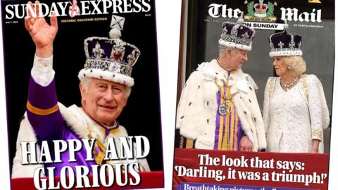 Front pages of the Daily Mail and Daily Express