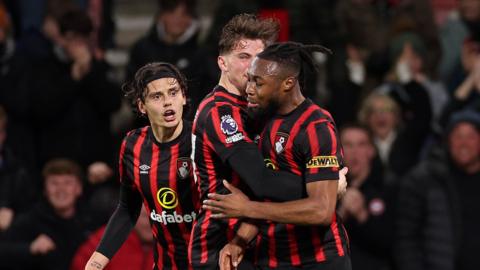 Bournemouth celebrate their equaliser