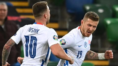 Jaraj Kucka scored for Slovakia in the first half