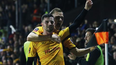 Padraig Amond celebrates