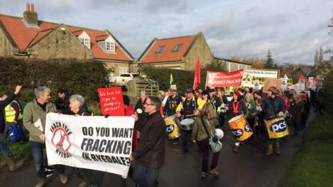 Anti-fracking march