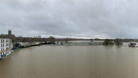 Worcestershire's New Road home has spent over 60 days under water this winter