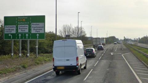 A38 in Nottinghamshire