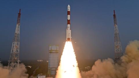 The satellite launch at Sriharikota spaceport