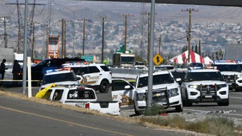 File image of police vehicles near the scene of a high-speed pursuit in California in 2022