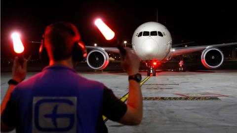 Plane at Ben Gurion airport