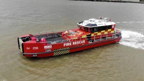 London Fire Brigade boat