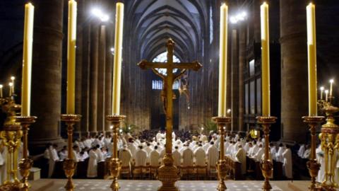 A Catholic service in France, 2004