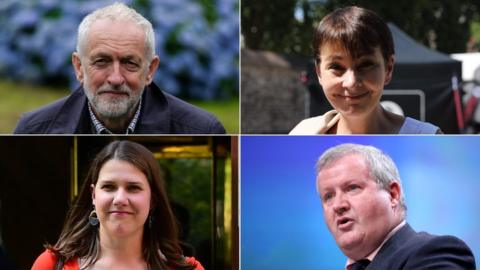 Jeremy Corbyn, Caroline Lucas, Jo Swinson, Ian Blackford