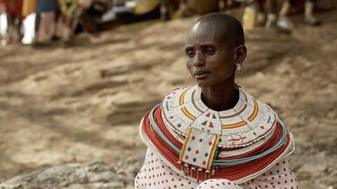 Woman from the Samburu community in Kenya
