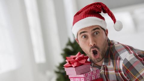 Man surprised by gift