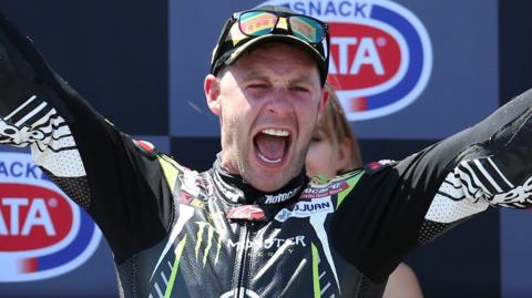 Jonathan Rea celebrates