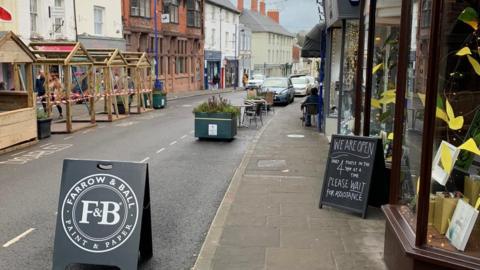 Main street in Abergavenny