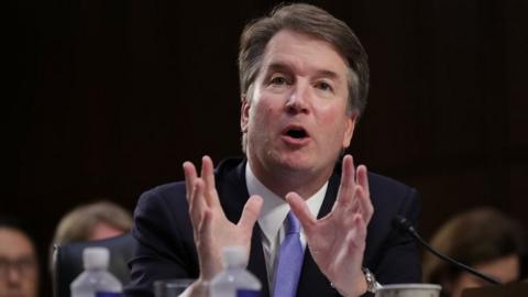 Supreme Court nominee Judge Brett Kavanaugh testifies before the Senate Judiciary Committee.