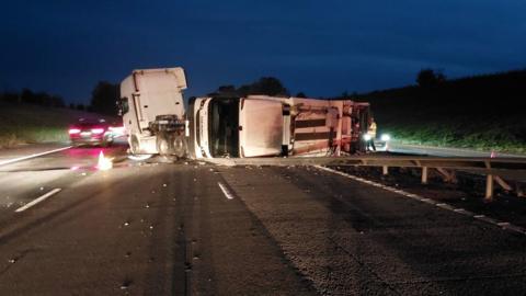 HGV crossover RTC on the M40