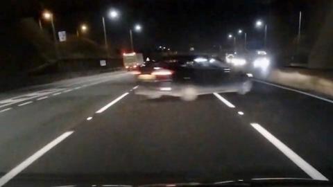 Car out of control on M25