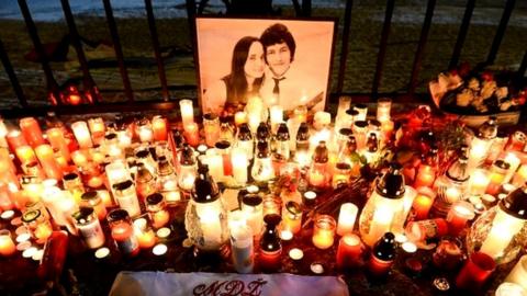 Vigil for murdered Slovaks Jan Kuciak and Martina Kusnirova