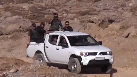 Syrian forces in pickup moments before ambush