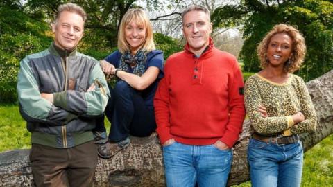 Springwatch presenters Chris Packham, Michaela Strachan, Gillian Burke and Iolo Williams