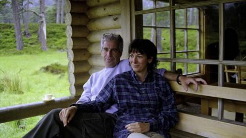 Jeffrey Epstein and Ghislaine Maxwell relax in a log cabin on the Queen's Balmoral estate